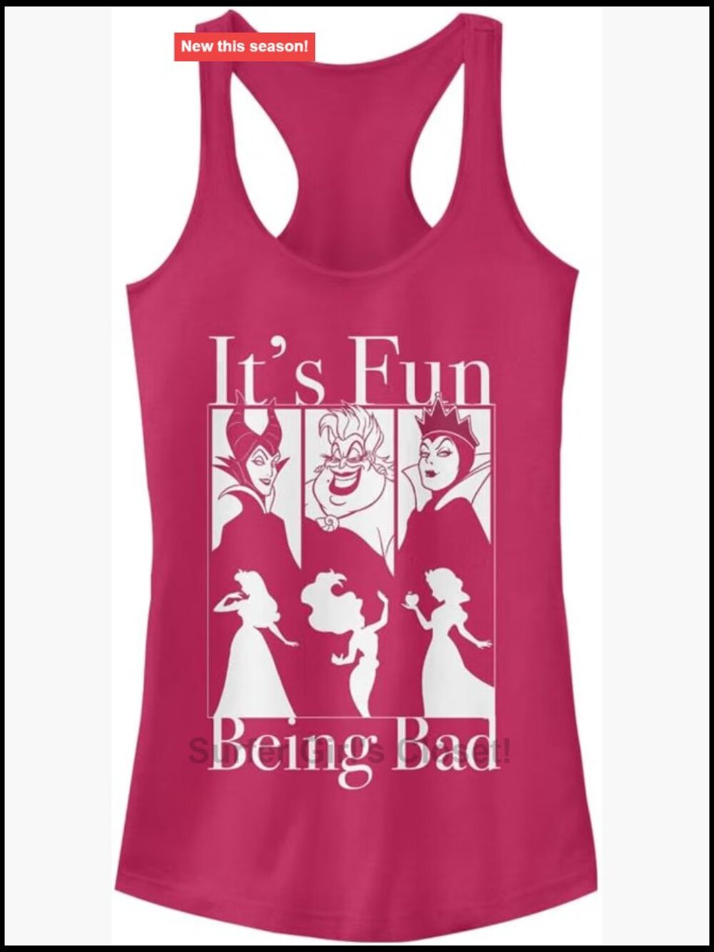 Disney Princess Racerback Graphic Tank Top - Officially Licensed - Cotton Poly